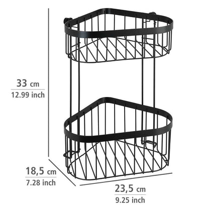 Wenko Eckregal 2 Etagen Classic Plus schwarz