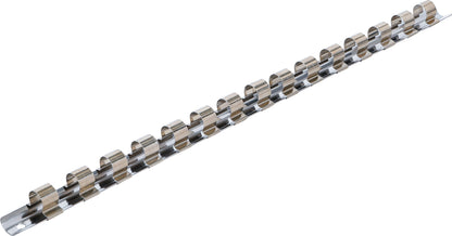 BGS Aufsteckschiene mit 15 Clips | 12,5 mm (1/2")