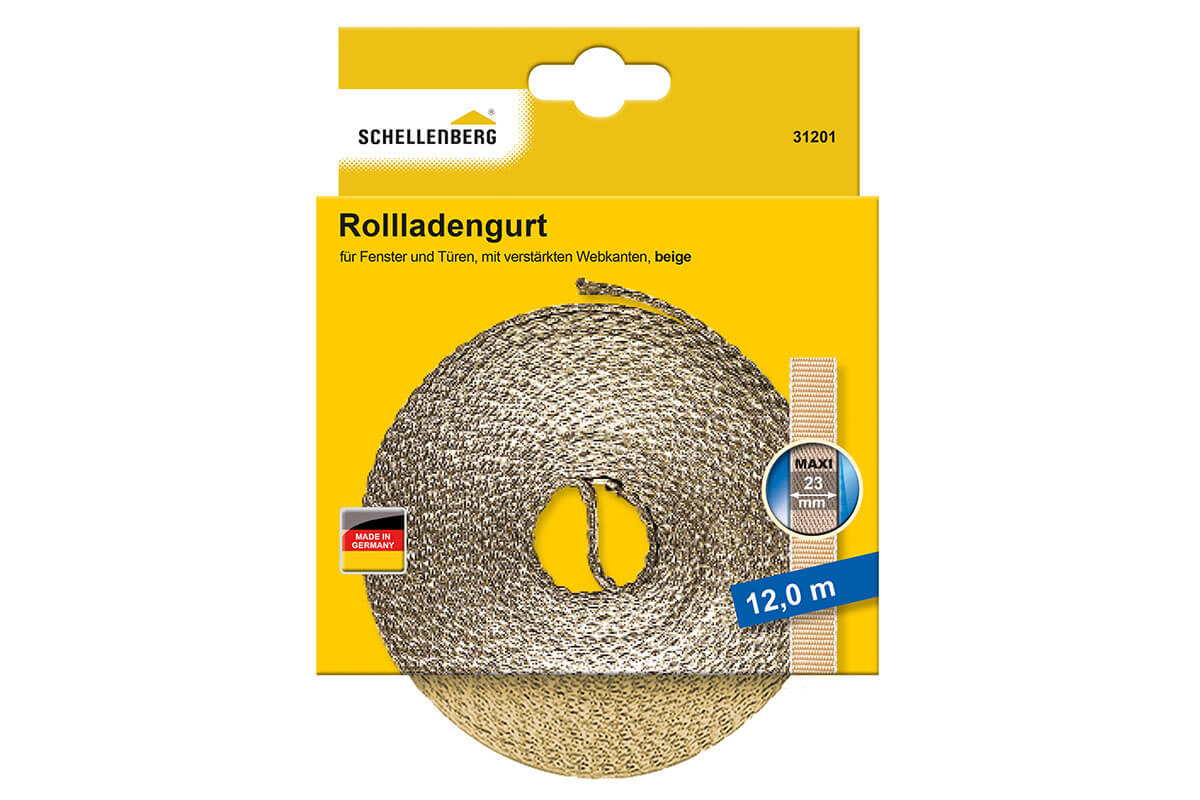 Schellenberg Rolladengurt "Maxi" | 12 m lang | beige