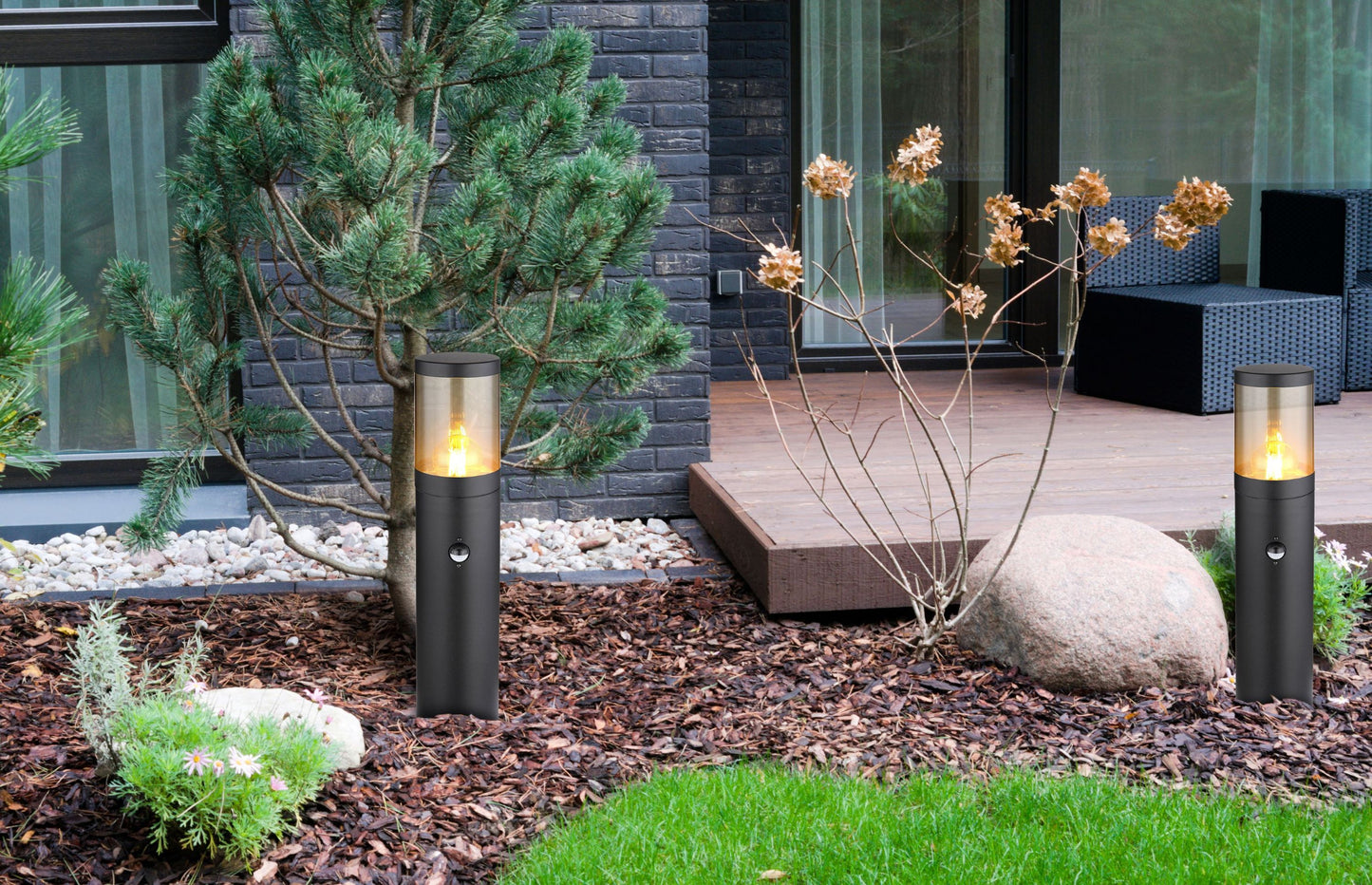 Xeloo Außenleuchte Edelstahl mit Sensor