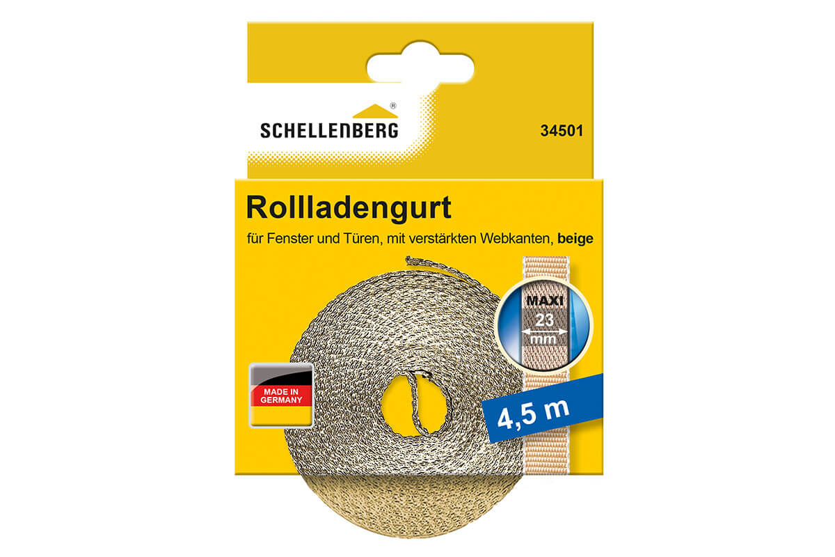 Schellenberg Rolladengurt "Maxi" | 4,5 m lang | beige