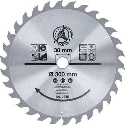 BGS Hartmetall-Kreissägeblatt | Ø 300 x 30 x 3,2 mm | 30 Zähne