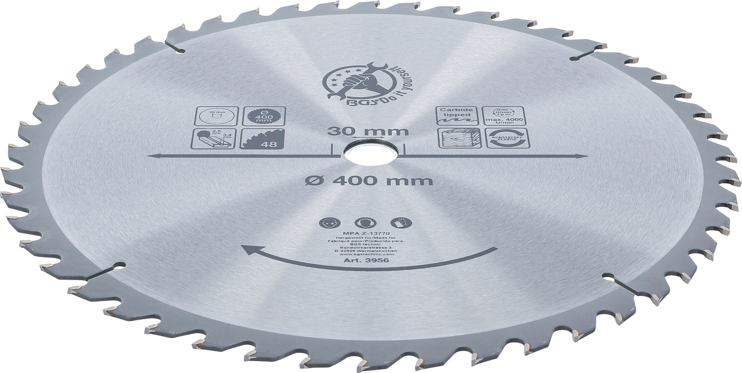 Hartmetall-Kreissägeblatt Ø 400 x 30 x 3,4