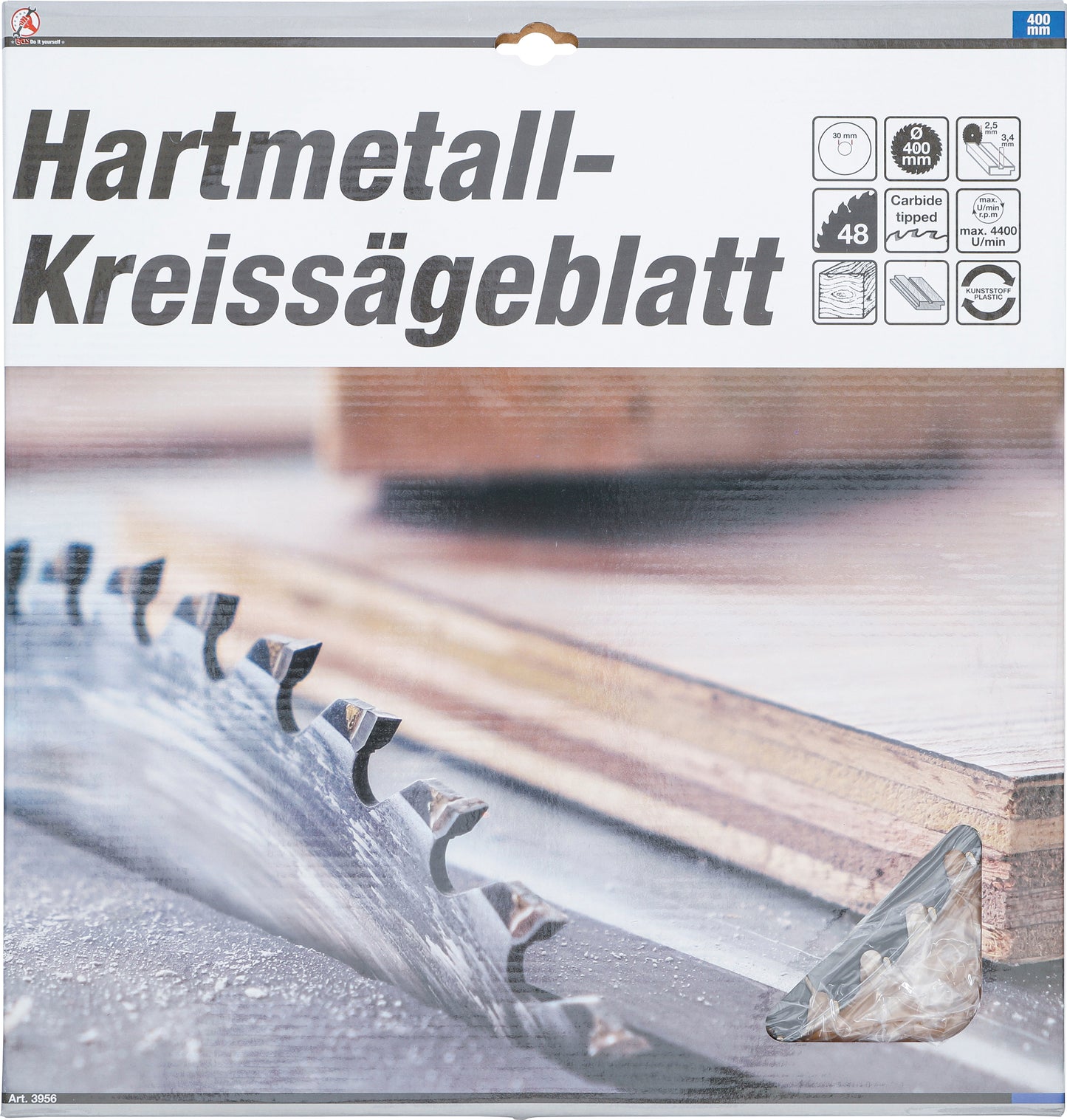 Hartmetall-Kreissägeblatt Ø 400 x 30 x 3,4