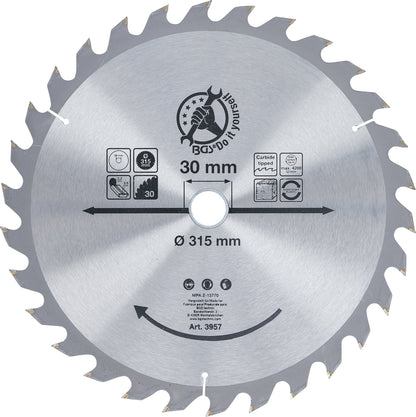 BGS Hartmetall-Kreissägeblatt | Ø 315 x 30 x 3,0 mm | 30 Zähne