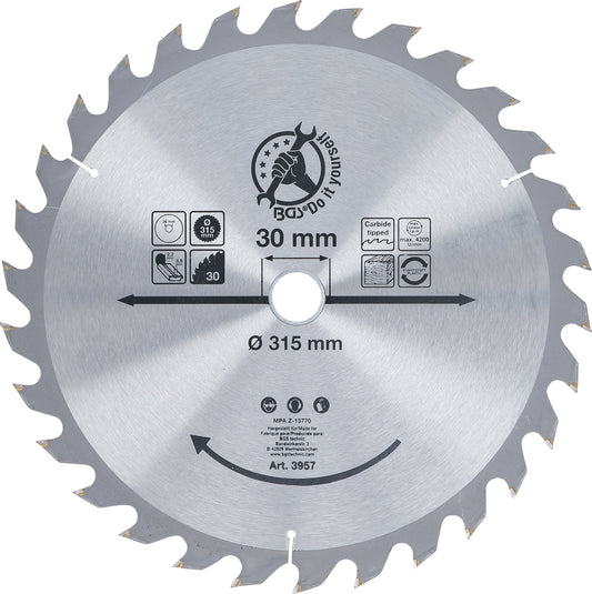 BGS Hartmetall-Kreissägeblatt | Ø 315 x 30 x 3,0 mm | 30 Zähne