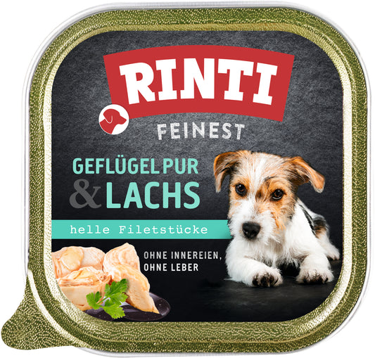 Rinti Feinest Geflügel & Lachs, Schale 150 g