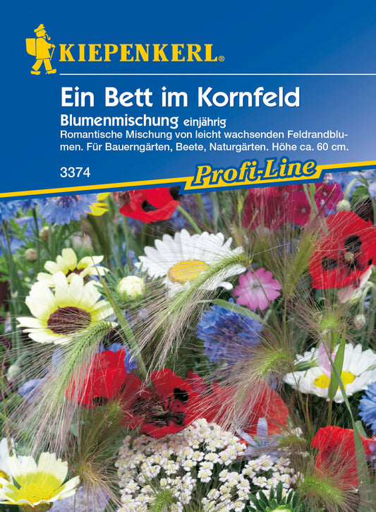 Blumenmischung Ein Bett im Kornfeld