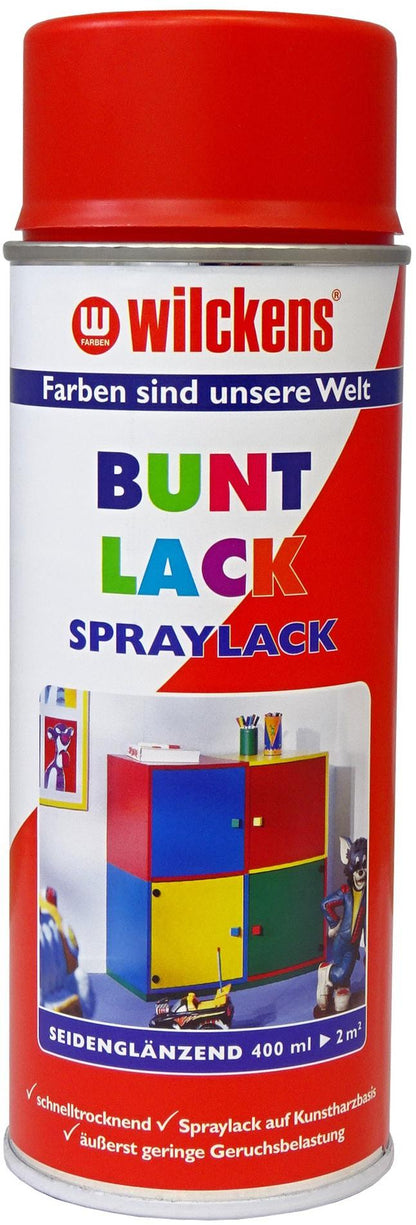 Wilckens Spraylack Feuerrot 400ml | seidenglänzend (RAL 3000)