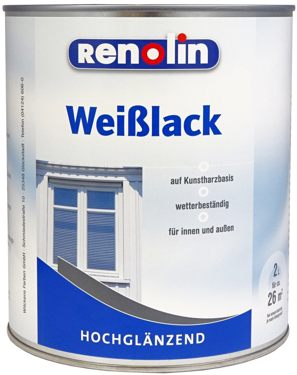 Renolin Weißlack hochglänzend 2 Liter