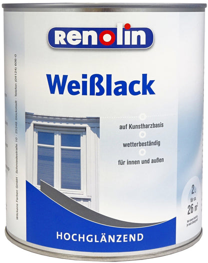 Renolin Weißlack hochglänzend 2 Liter