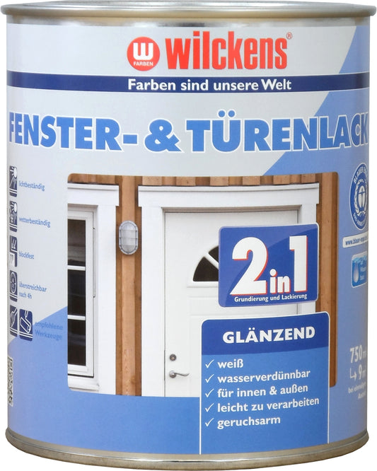 Wilckens Fenster- & Türenlack 2in1 weiß | 750ml glänzend 