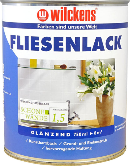 Wilckens Fliesenlack weiß | 750ml glänzend