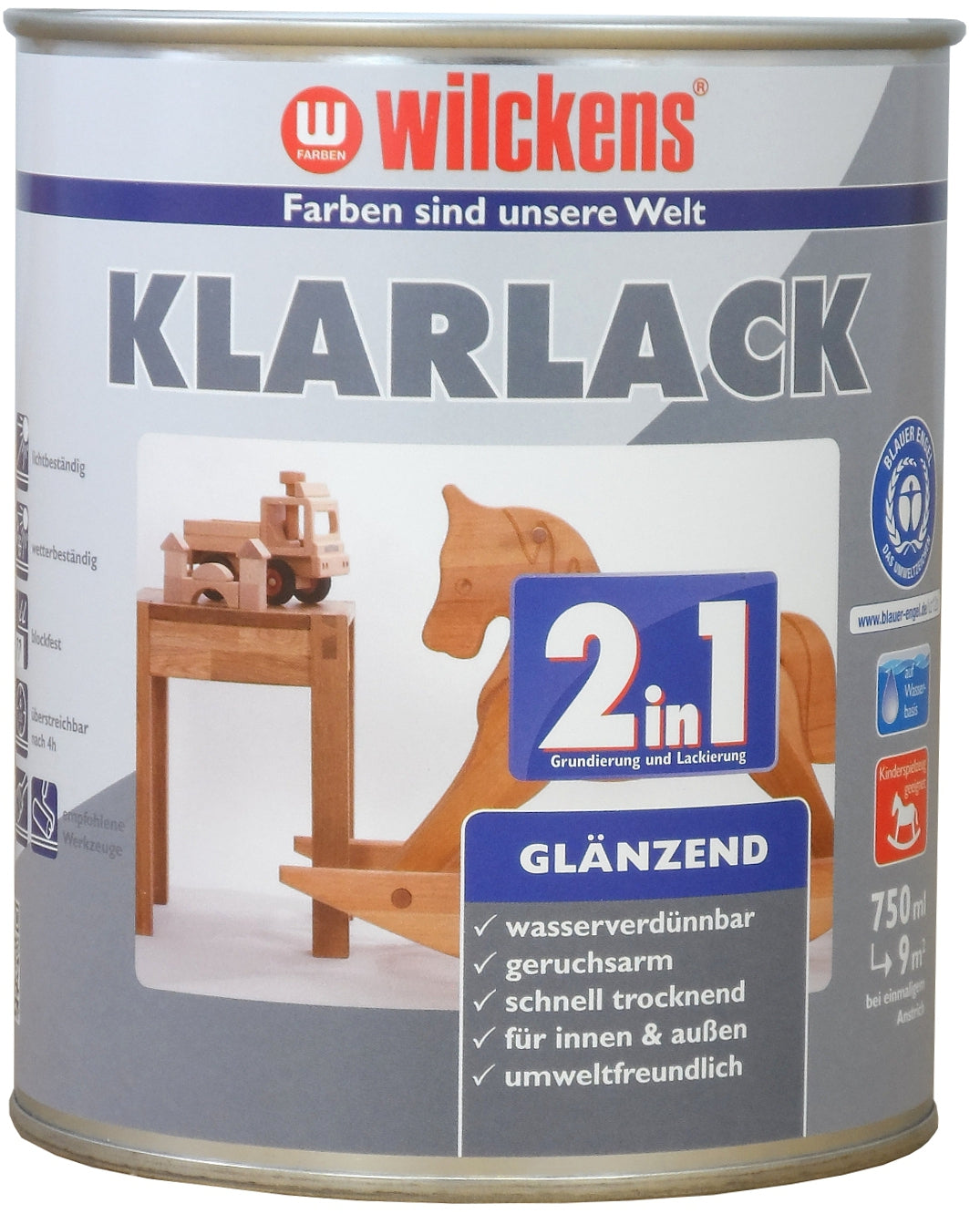Wilckens 2in1 Klarlack glänzend | 750 ml farblos