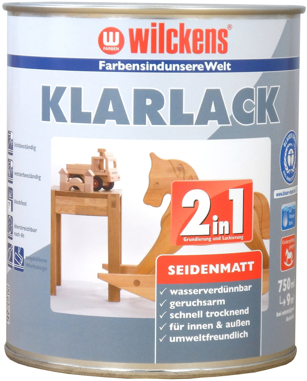 Wilckens Klarlack 2in1 seidenmatt | 750 ml