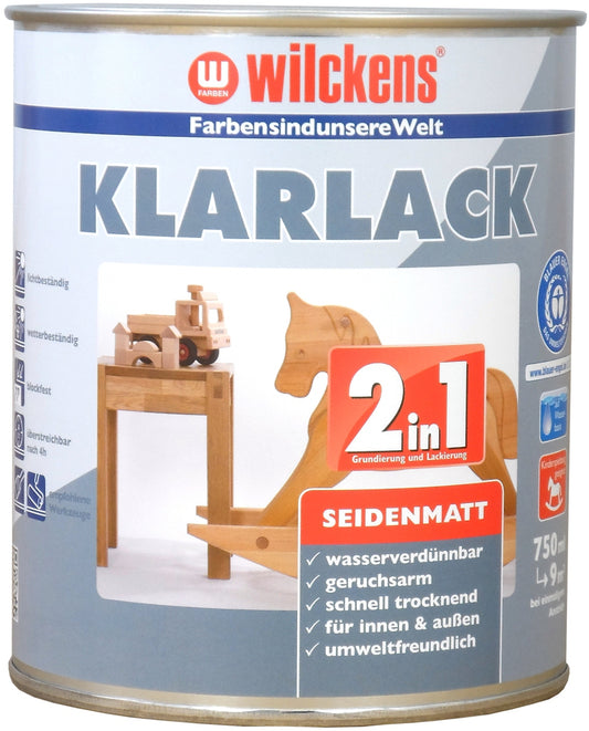 Wilckens Klarlack 2in1 seidenmatt | 750 ml