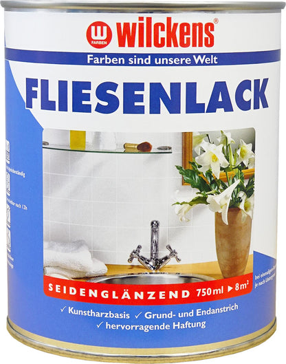 Wilckens Fliesenlack weiß | 750ml seidenglänzend