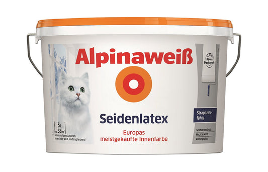 Alpinaweiß Seidenlatex 5,0 Liter