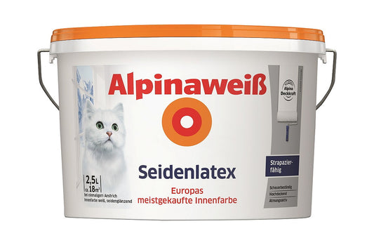 Alpinaweiß Seidenlatex 2,5 Liter