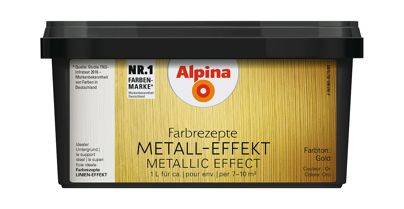 Alpina Metall-Effekt 1 Liter Gold