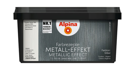 Alpina Metall-Effekt 1 Liter Silber