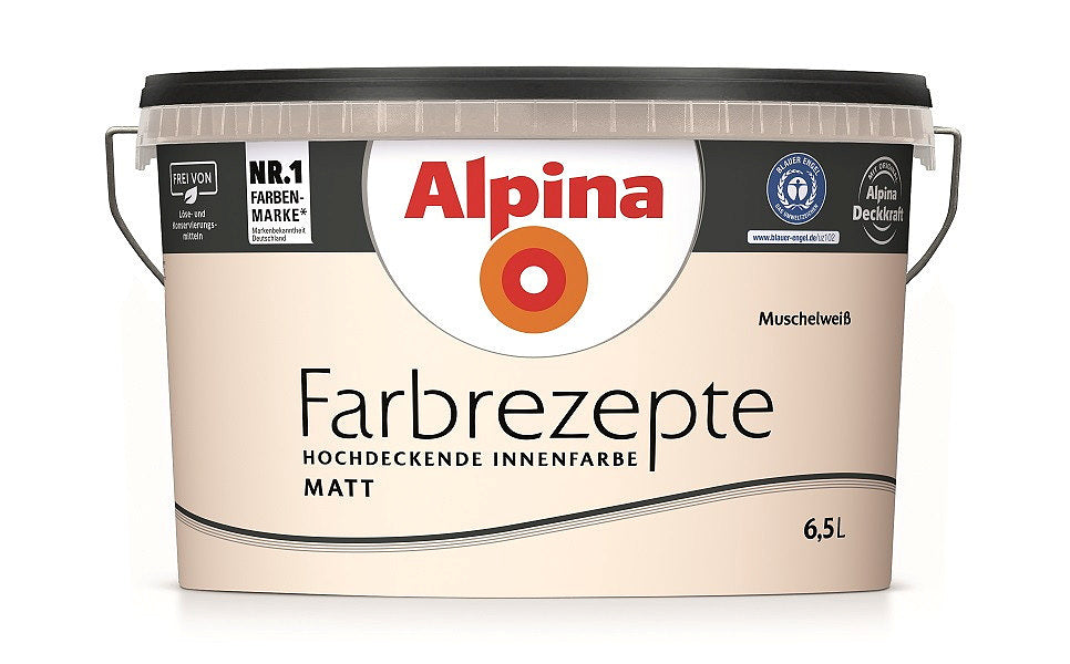 Alpina Farbrezepte 6,5 Liter Muschelweiß