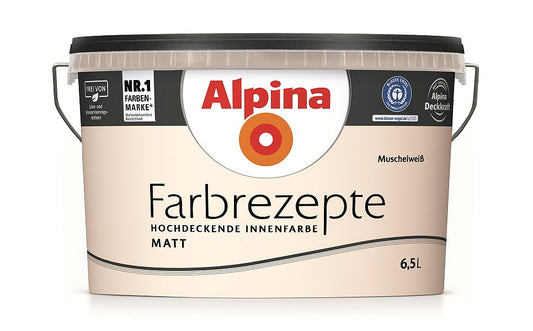 Alpina Farbrezepte 6,5 Liter Muschelweiß