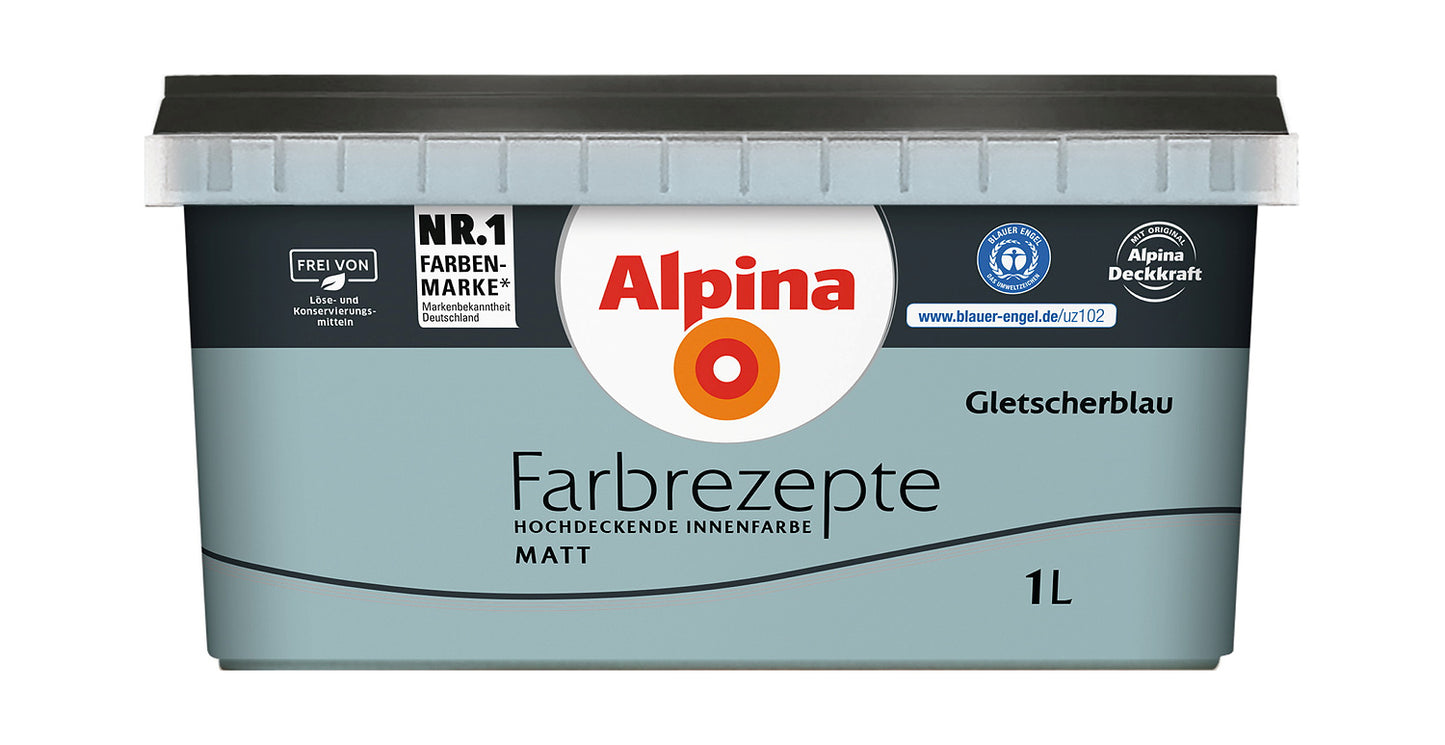 Alpina Farbrezepte 1 Liter Gletscherblau