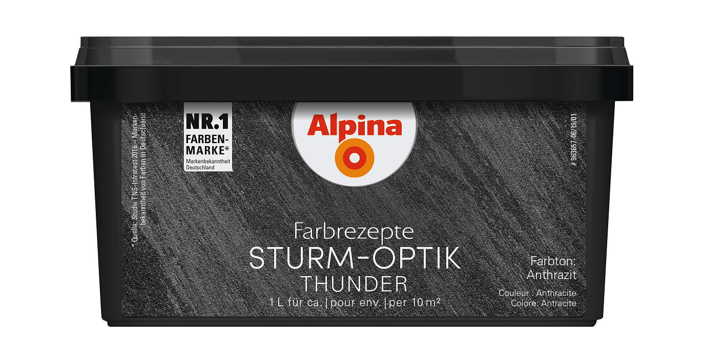 Alpina Metall-Effekt 1 Liter Sturm Anthrazit