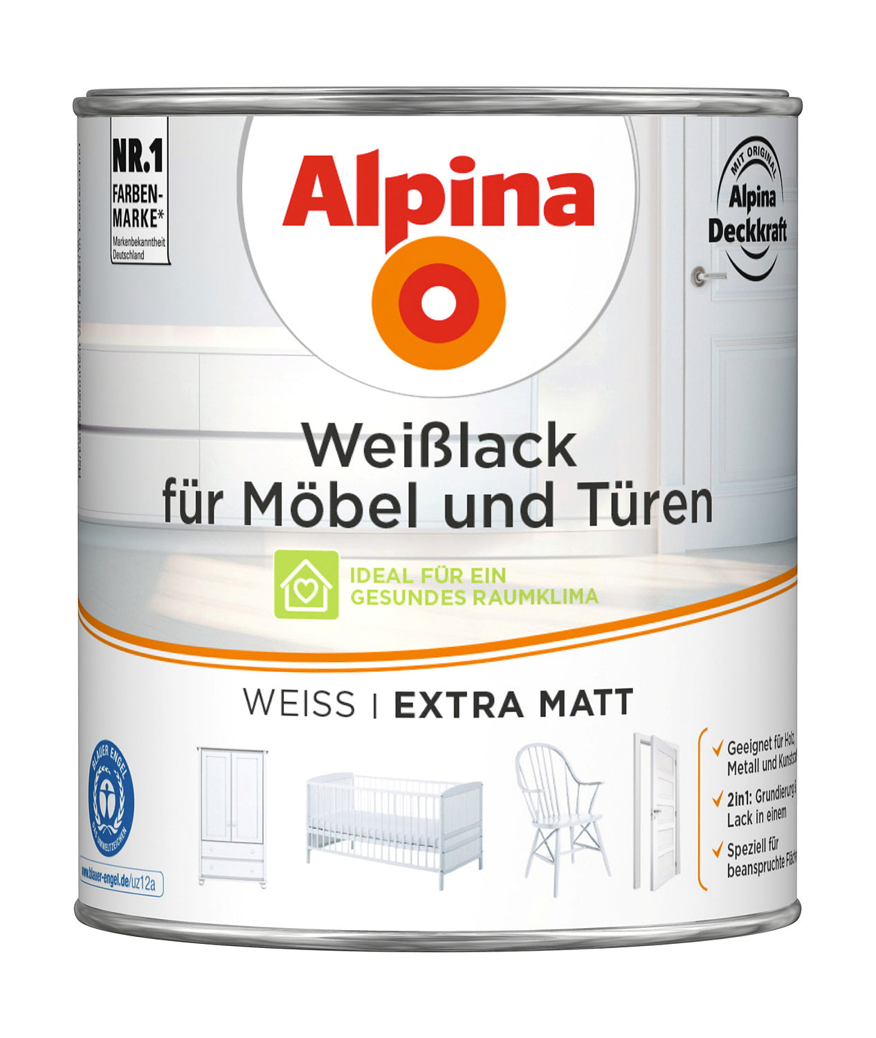 AP Weißlack für Möbel & Türen EM 750 ml