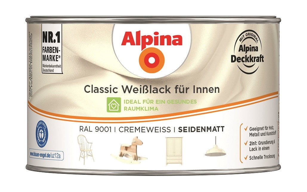 Classic Weißlack für Innen, SM Cremeweiß, RAL 9001 300 ml