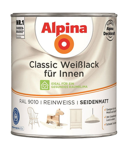 Classic Weißlack für Innen, SM Reinweiß, RAL 9010 750 ml