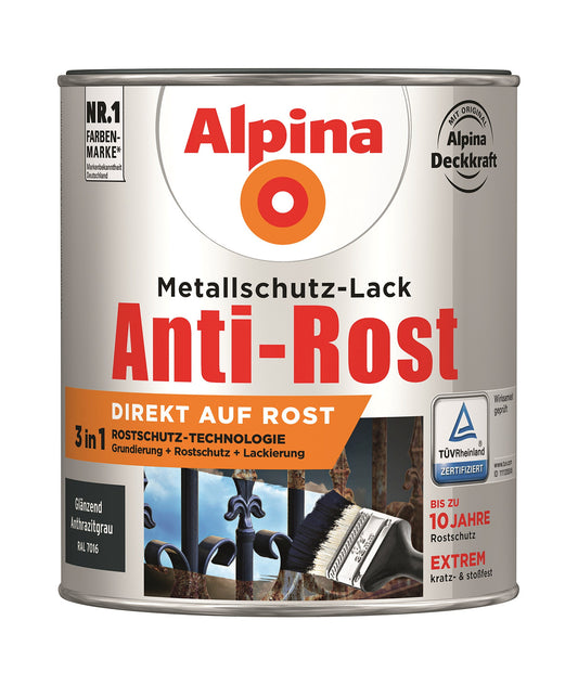 Anti Rost Glänzend 750 ml RAL 7016 Anthrazitgrau