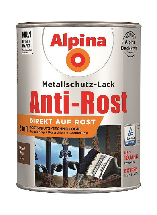 Anti Rost Glänzend 2,5 L RAL 8011 Braun