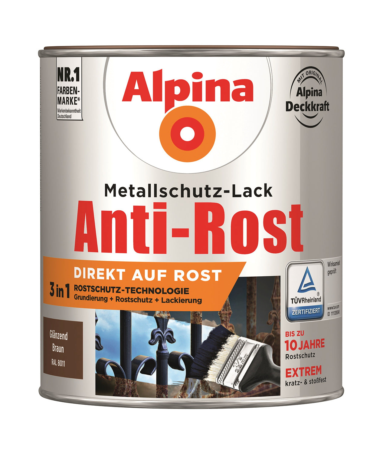 Anti Rost Glänzend 750 ml RAL 8011 Braun