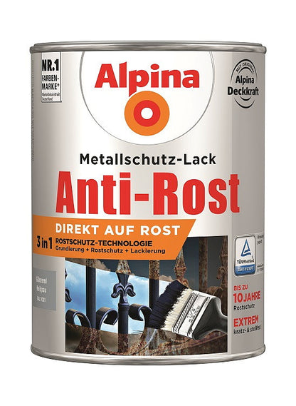 Anti Rost Glänzend 2,5 L RAL 7001 Hellgrau