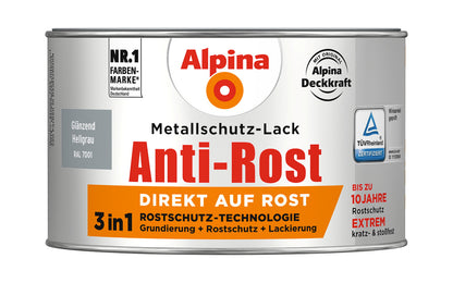 Anti Rost Glänzend 300 ml RAL 7001 Hellgrau