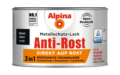 Anti Rost Glänzend 300 ml RAL 9005 Schwarz