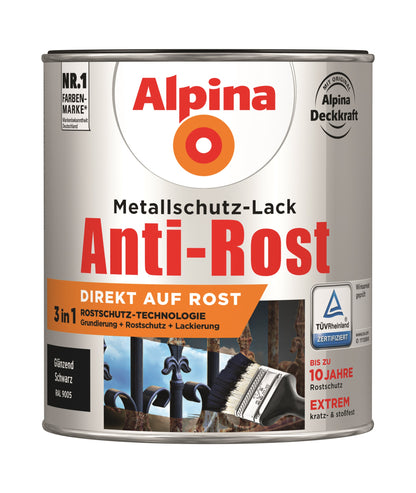 Anti Rost Glänzend 750 ml RAL 9005 Schwarz