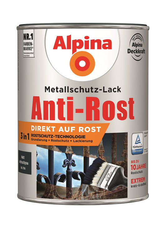 Anti Rost Matt 2,5 L RAL 7016 Anthrazitgrau