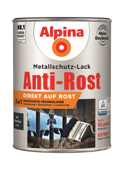 Anti Rost Matt 2,5 L RAL 7016 Anthrazitgrau