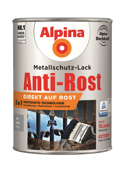 Anti Rost Matt 2,5 L RAL 7001 Hellgrau