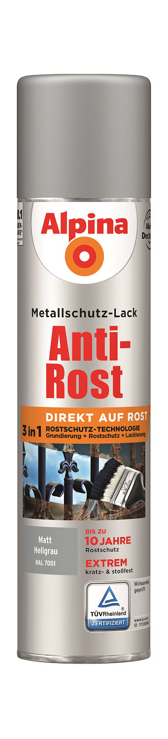 Anti Rost Spray Matt 400ml RAL 7001 Hellgrau