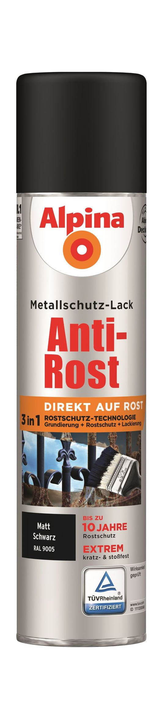 Anti Rost Spray Matt 400ml RAL 9005 Schwarz