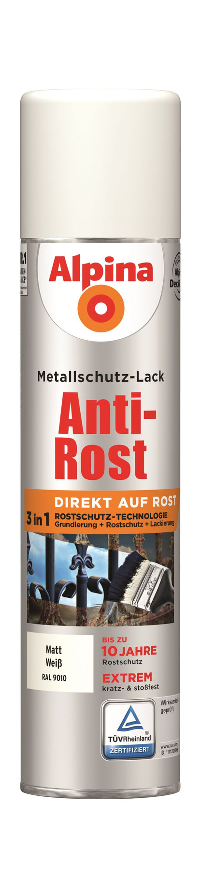 Anti Rost Spray Matt 400ml RAL 9010 Weiß