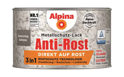 Anti Rost Hammerschlag 300 ml ca. RAL 9007 Dunkelgrau