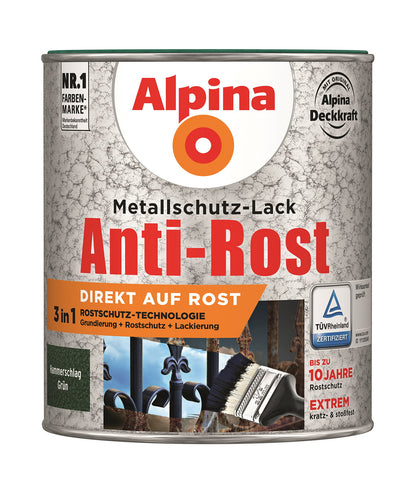 Anti Rost Hammerschlag 750 ml ca. RAL 6036 Grün