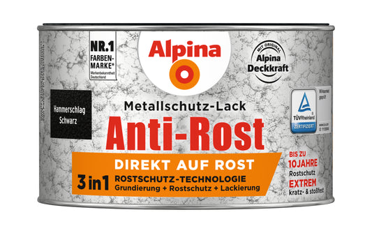 Anti Rost Hammerschlag 300 ml ca. RAL 9005 Schwarz