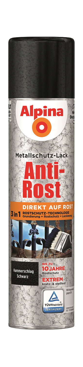 Anti Rost Spray Hammerschlag 400 ml, ca. RAL 9005 Schwarz