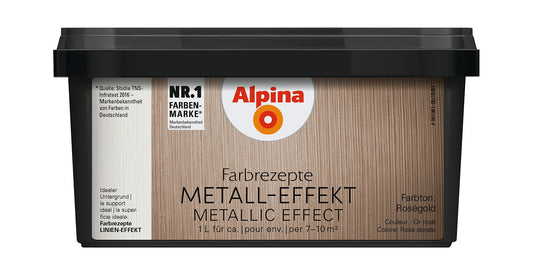 Alpina Farbrezepte 1 Liter Metall Effekt Rose Gold